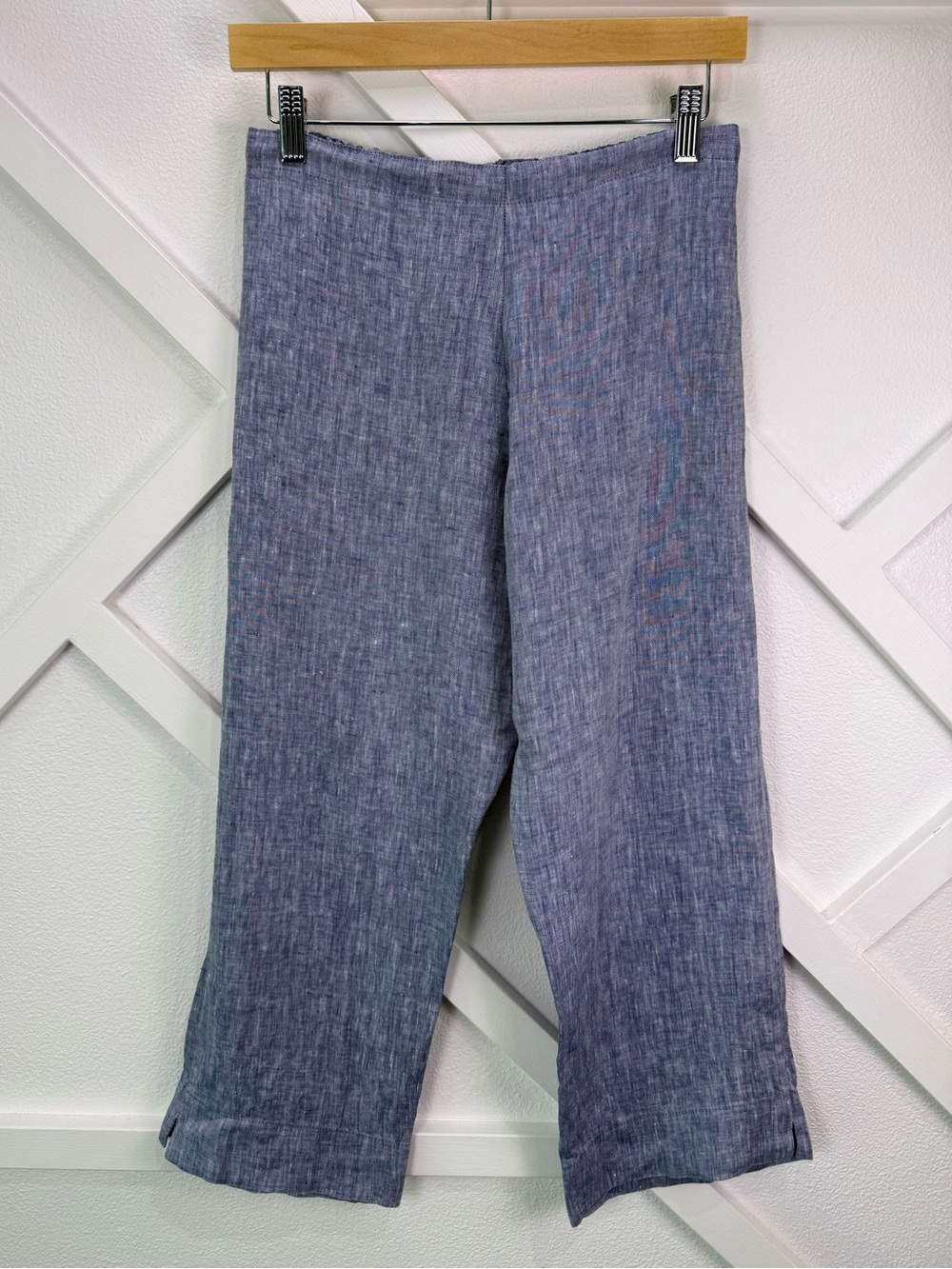 NWT Bryn Walker Bologna Linen Capri Pants Lagenlook Pull On Trousers Size XXS